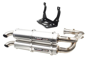 Can-am x3 full exhaust in brushed aluminum by Trinity Racing