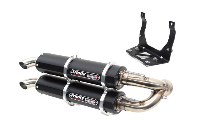 Can-Am Maverick X3 Slip On Exhaust Black Aluminum by Trinity Racing