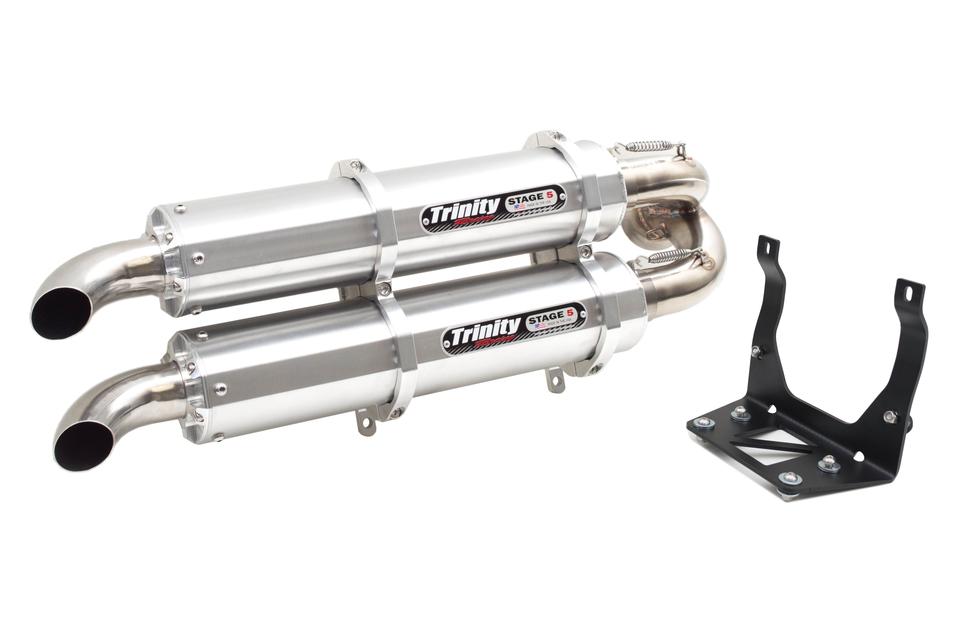 Can-Am Maverick X3 Slip On Exhaust Brushed Aluminum by Trinity Racing